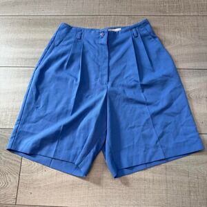 Vintage Tehama Blue Pleated Shorts - Size‎ 8